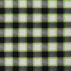 Green Black Textured Check Super Snuggle Flannel Fabric