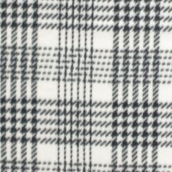 Black White Plaid Blizzard Fleece Fabric