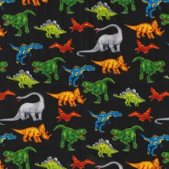 Fabric Traditions Dinosaurs Black Novelty Cotton Fabric