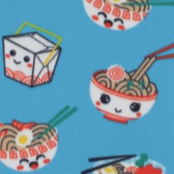 Cute Take Out Blizzard Prints Fleece Fabric