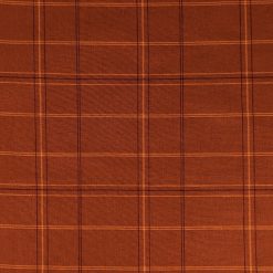 Orange Plaid Cotton Fabric