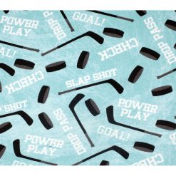 Hockey All Over Super Snuggle Flannel Fabric