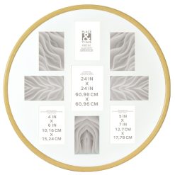 24 Natural 9 Photo Round Collage Frame by Place   Time