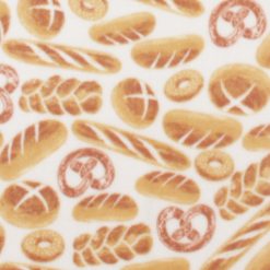 Bread Varieties on White Anti Pill Fleece Fabric
