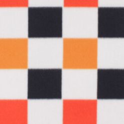 Gradient Checkerboard On White Blizzard Fleece Fabric