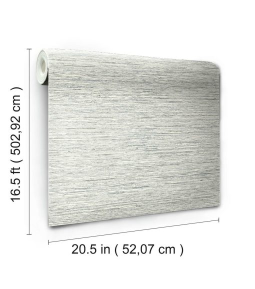 RoomMates Faux Grasscloth Peelable Wallpaper Grey - Image 6