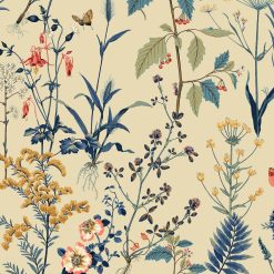 Surface Style 20.5  x 18  Parchment Meadow Peel   Stick Wallpaper