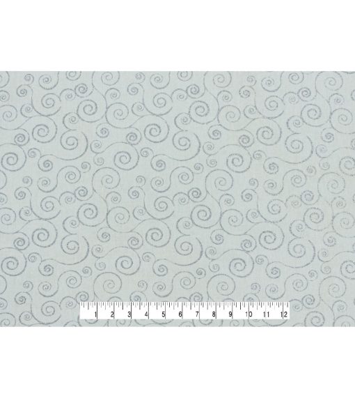 Swirl Vines Christmas Glitter Cotton Fabric - Image 4