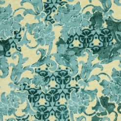 Green Inspired Damask Heather Luxe Fleece Fabric