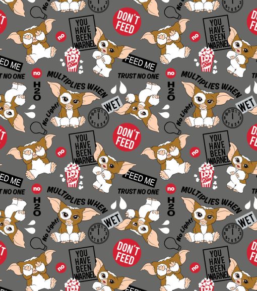 Gremlins Rules Pop Culture Cotton Fabric - Image 2