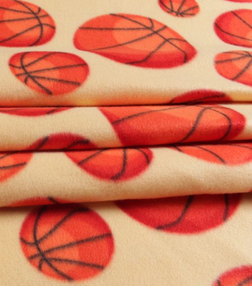 Basketball Blizzard Fleece Fabric - Image 2