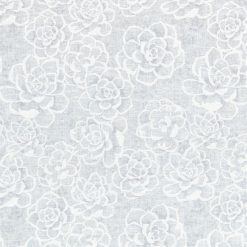 Pearlescent White Succulent Quilt Cotton Fabric by Keepsake Calico