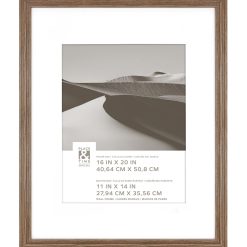 16 x 20 Matted to 11 x 14 Walnut Slat Wall Frame by Place   Time