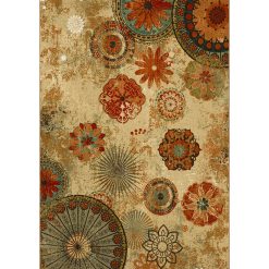 Alexa Indoor/Outdoor Area Rug Medallion Multi 5  X 8
