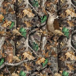 Realtree Fleece Fabric Camo Deer