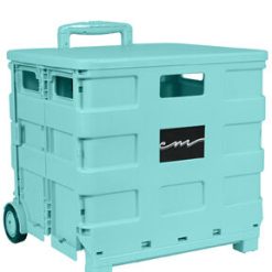 Everything Mary 16 Light Green Plastic Collapsible Cart Organizer