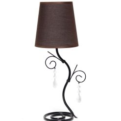 All The Rages 19 Metal Winding Desk Lamp With Brown Fabric Shade