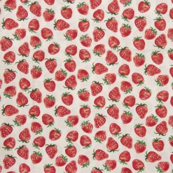 Tossed Strawberries Novelty Cotton Fabric