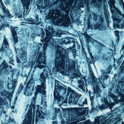 Dark Blue Winter Scape Icicles Luxe Fleece Fabric