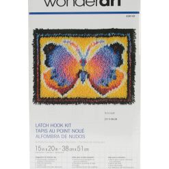Wonderart Latch Hook Kit 15X20 Butterfly Fantasy