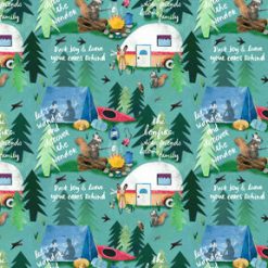 Springs Creative Camping Joy Novelty Print Cotton Fabric