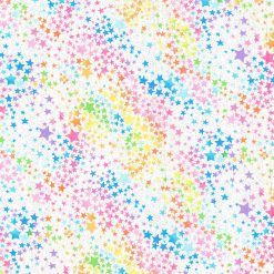 Fabric Traditions Pastel Stars Glitter Cotton Fabric by Keepsake Calico
