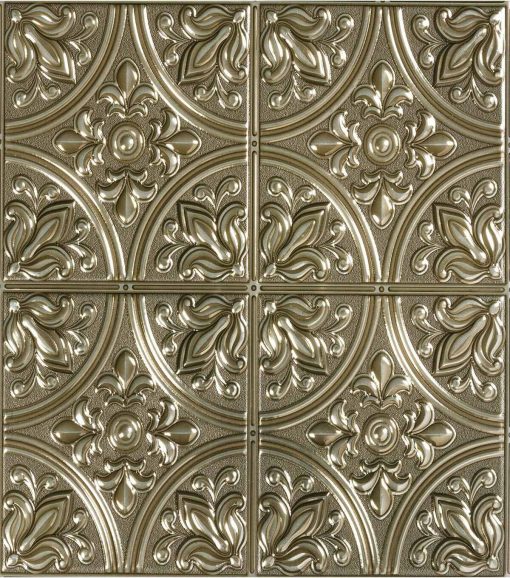 Gold Tin Peel   Stick Tile Backsplash