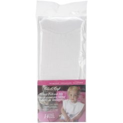 Charles Craft 12 x 11 Blank White Velour Toddler Bib Embroidery Fabric