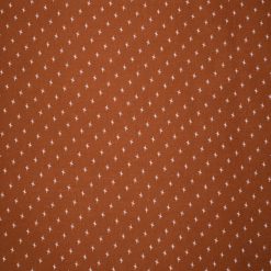 Orange Geometric Cotton Fabric