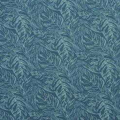 Teal Paraiso Palm Leaf Quilt Cotton Fabric by Keepsake Calico