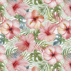 David Textiles Tropical Blush Floral Novelty Cotton Fabric