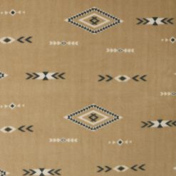 Aztec Geometrics on Tan Anti Pill Fleece Fabric