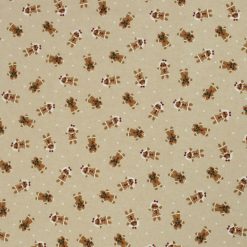 Gingerbread Men   Dots Super Snuggle Christmas Flannel Fabric