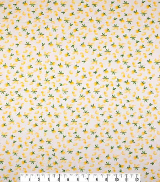 Novelty Cotton Fabric Lemons on Beige - Image 2