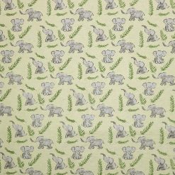 Sweet Elephants on Yellow Super Snuggle Flannel Fabric