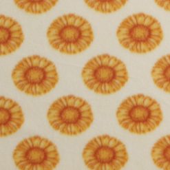 Mini Sunflowers on White Blizzard Fleece Fabric
