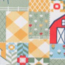 Orange Cute Patchwork Blizzard Fleece Fabric