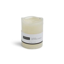 Flameless Vanilla Scented LED Rustic Pillar Candle 3 x4  Cream
