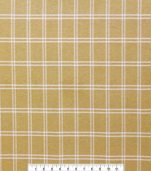 Super Snuggle Mustard Plaid Flannel Fabric - Image 2