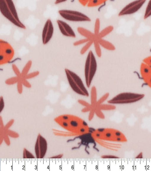 Ladybug Floral Blizzard Fleece Fabric - Image 3