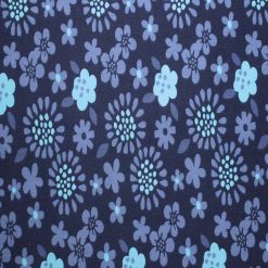 Floral Medallions on Dark Blue Cotton Fabric by Quilter s Showcase