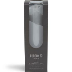 2 x 8 White Aurora Flame Wave Edge Pillar Candle by Hudson 43