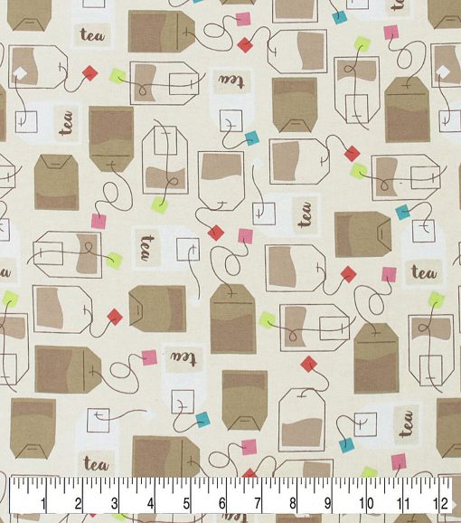 Tea Bags Super Snuggle Flannel Fabric - Image 3