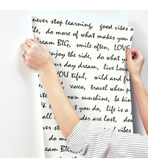 RoomMates Wallpaper Black Dream Big Script - Image 2