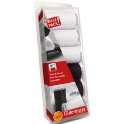 Gutermann 273yds Black   White 6 Spool Set