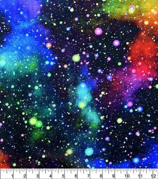 Rainbow Graffiti Novelty Print Cotton Fabric - Image 2