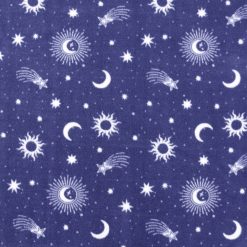 Celestials on Purple Anti Pill Fleece Fabric