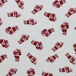 Red Santa on White Super Snuggle Christmas Flannel Fabric