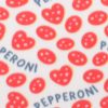 Pepperoni on White Blizzard Fleece Fabric