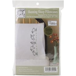 Tobin 30 x 20 Running Sheep Stamped Embroidery Pillowcases 2pk